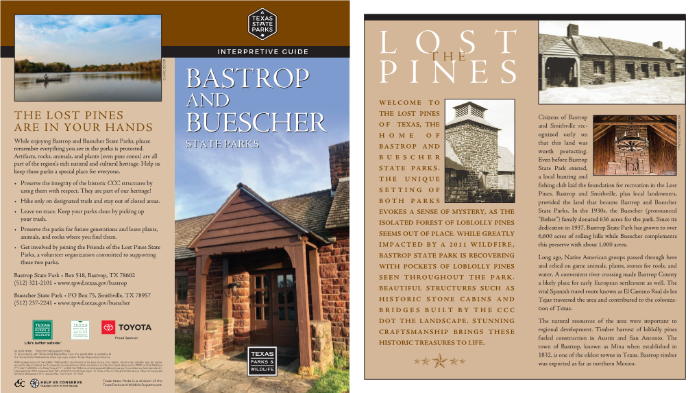 Interpretive Guide to Bastrop and Buescher State Parks