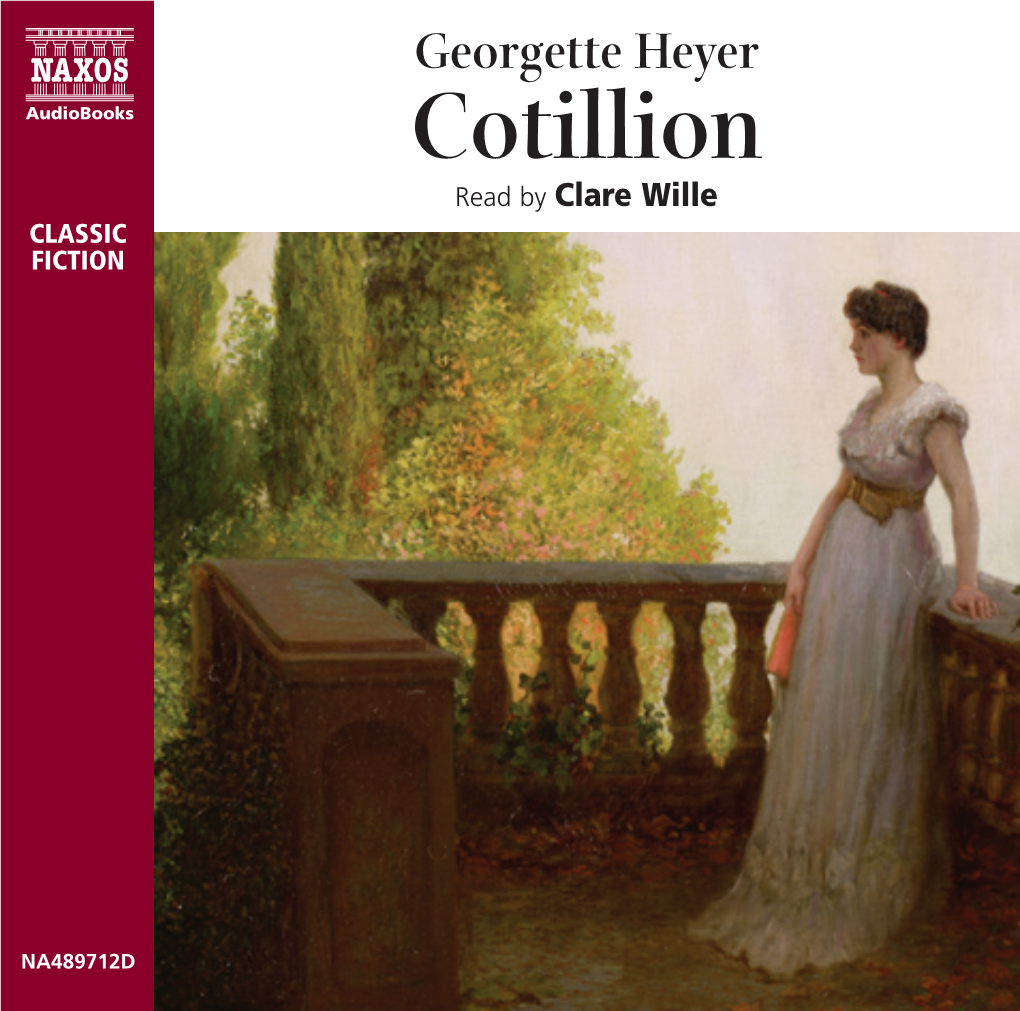 Georgette Heyer Cotillion Read by Clare Wille CLASSIC FICTION