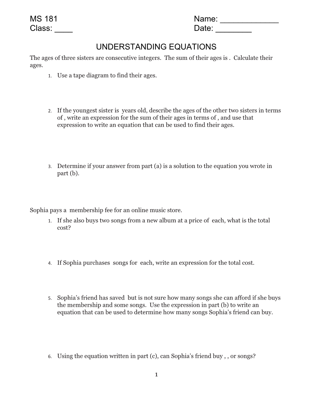 A. Use a Tape Diagram to Find Their Ages