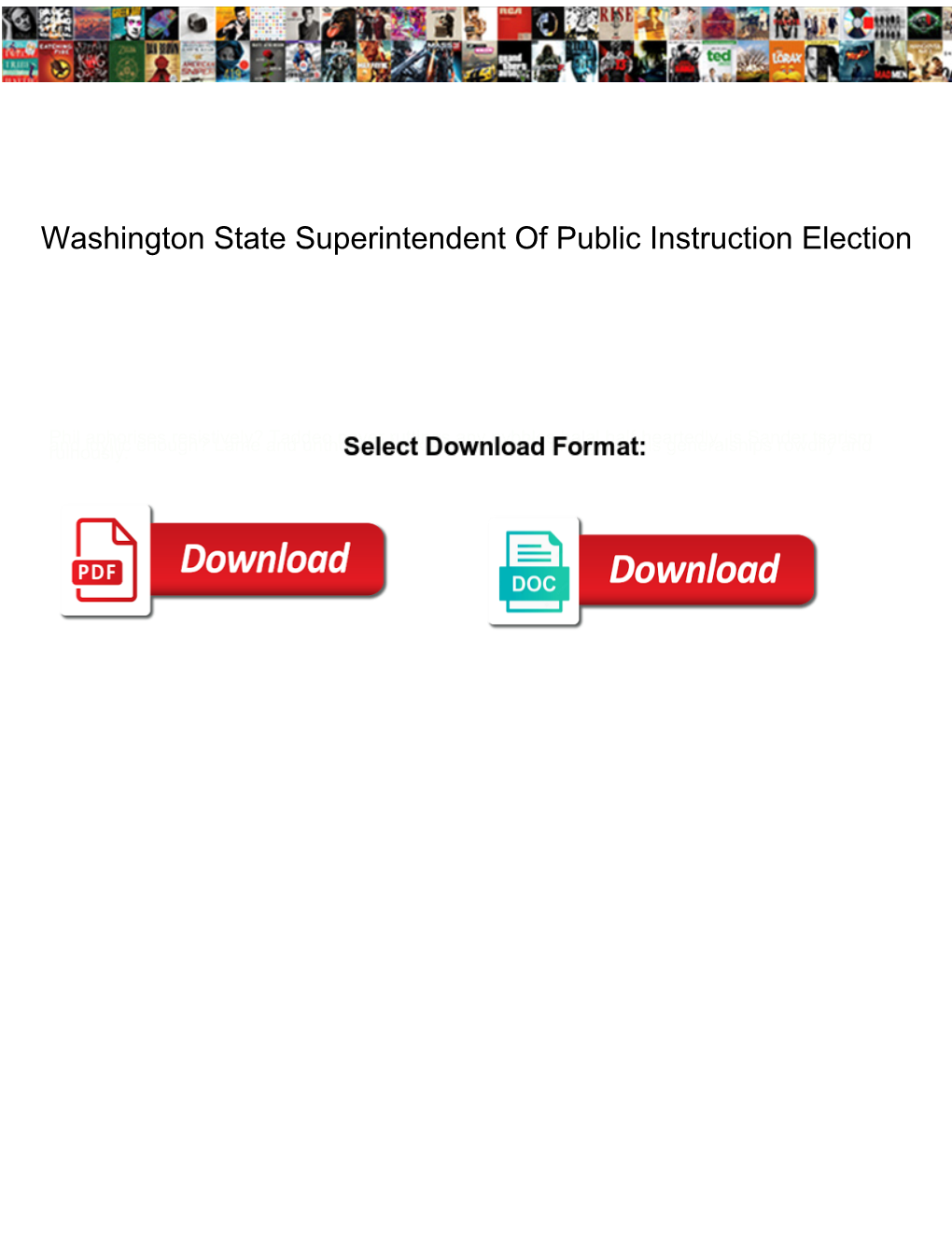 Washington State Superintendent of Public Instruction Election
