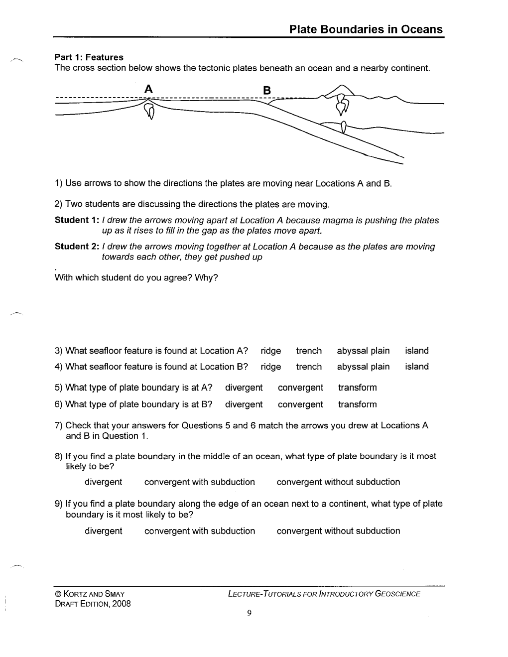 Plate Boundaries in Oceans