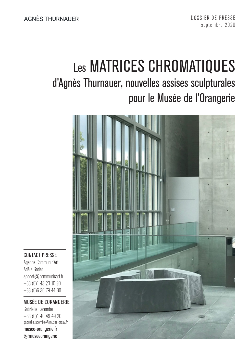 Les MATRICES CHROMATIQUES D’Agnès Thurnauer, Nouvelles Assises Sculpturales Pour Le Musée De L’Orangerie