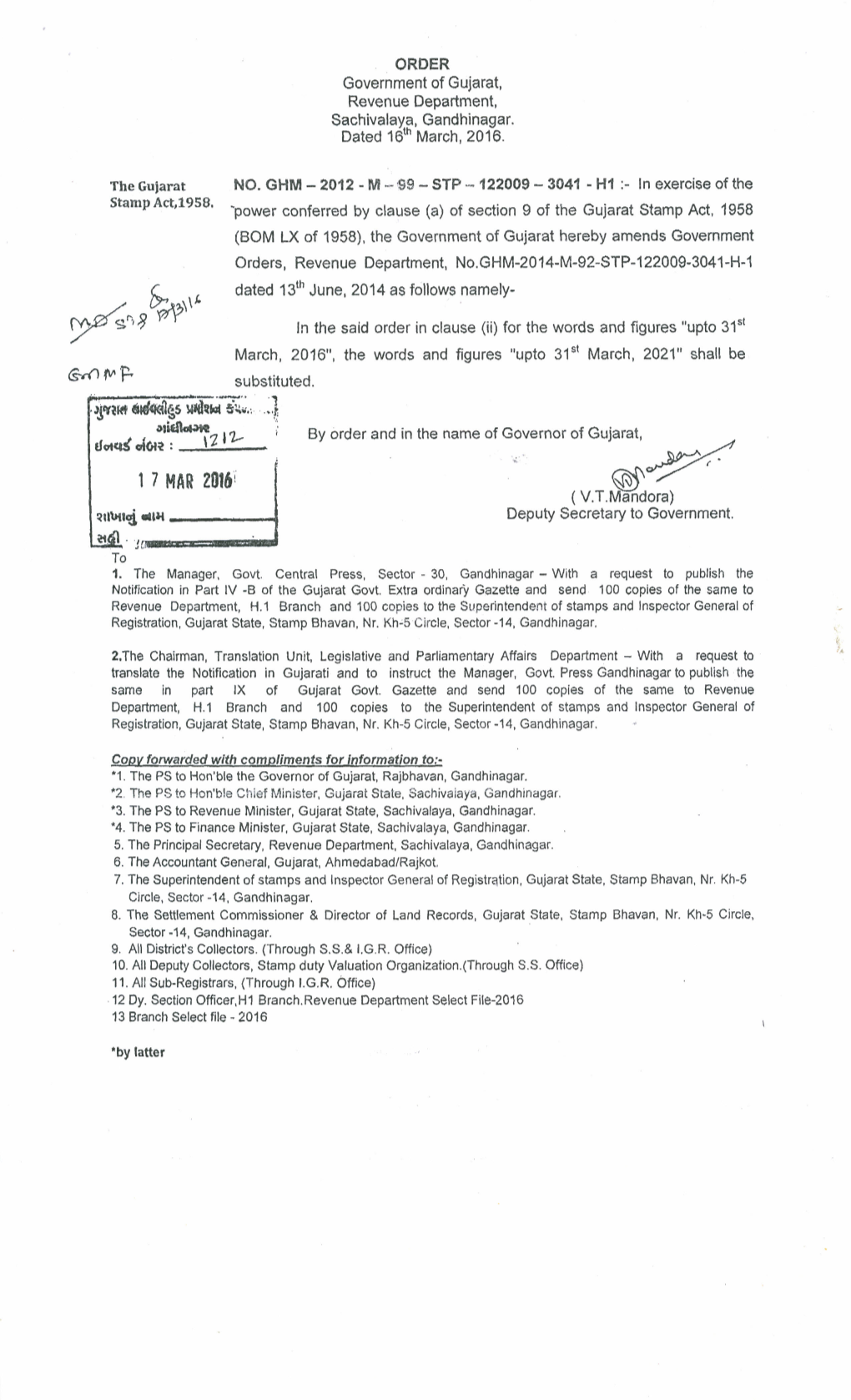 Excemption Stamp Duty on SHG Finance in Gujarat