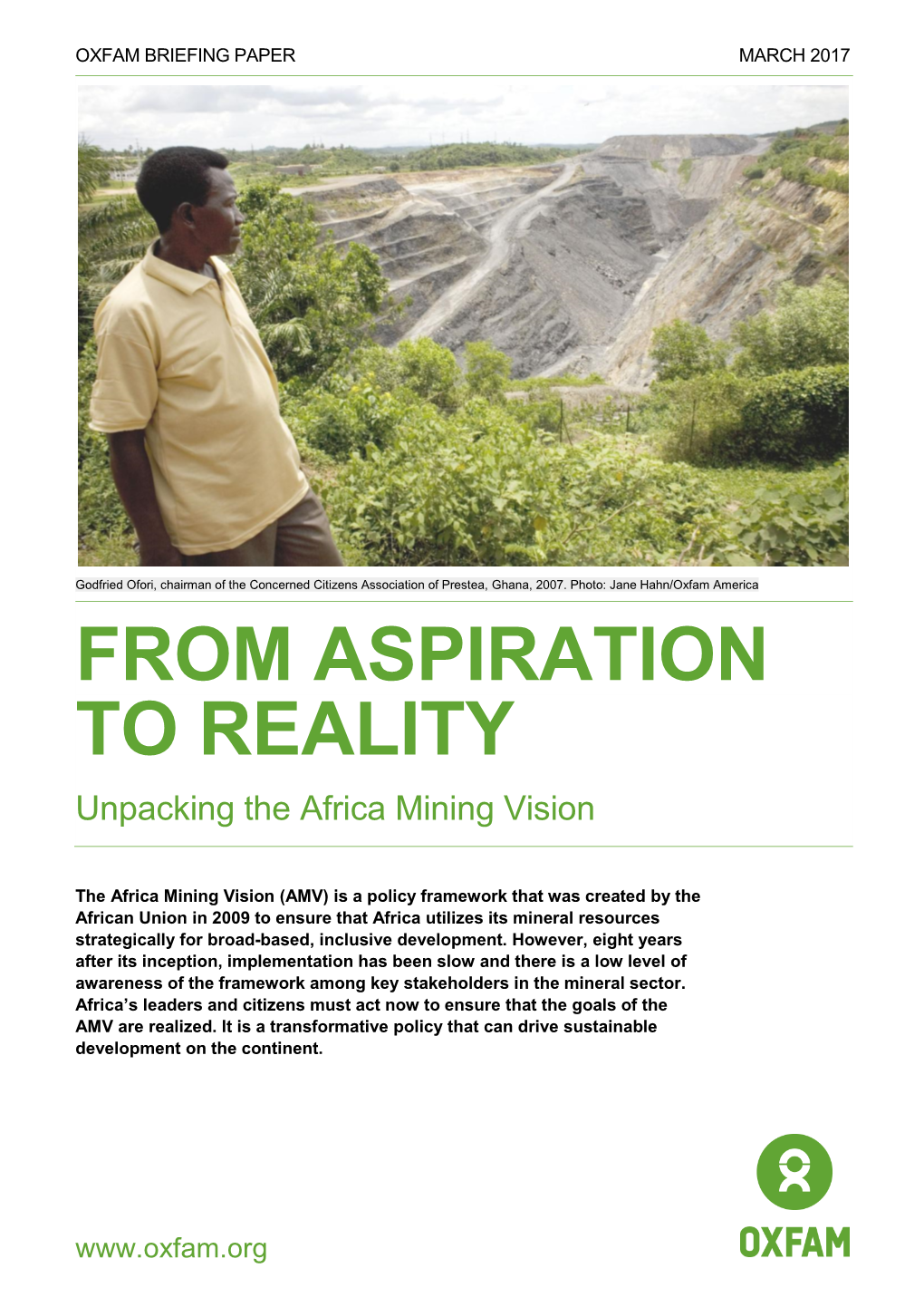 From Aspiration to Reality: Unpacking the Africa Mining Vision