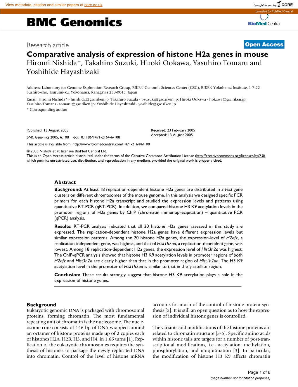 BMC Genomics Biomed Central