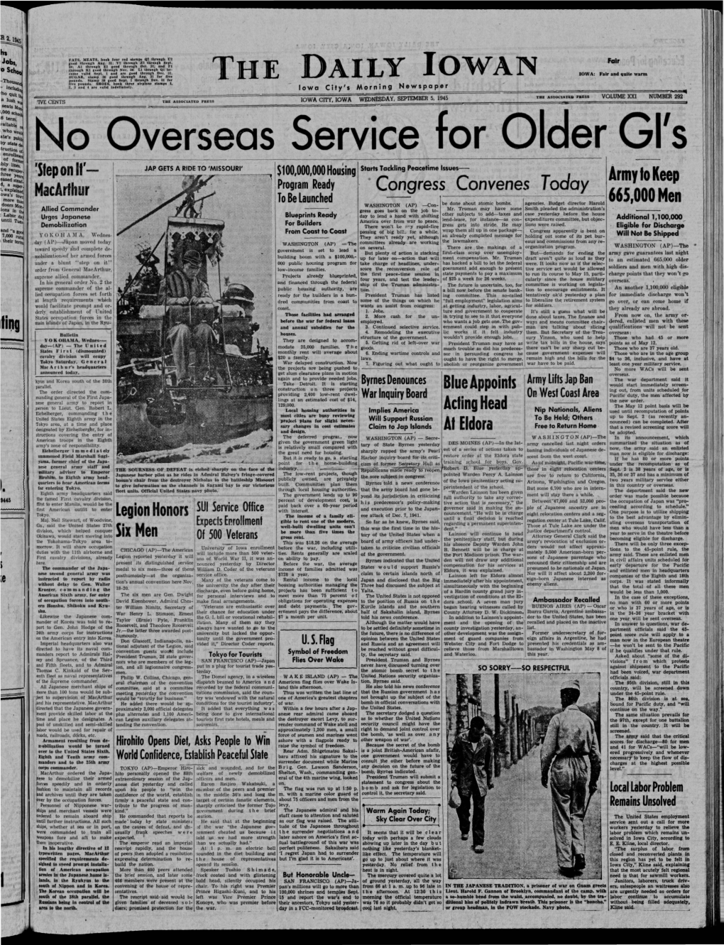 Daily Iowan (Iowa City, Iowa), 1945-09-05