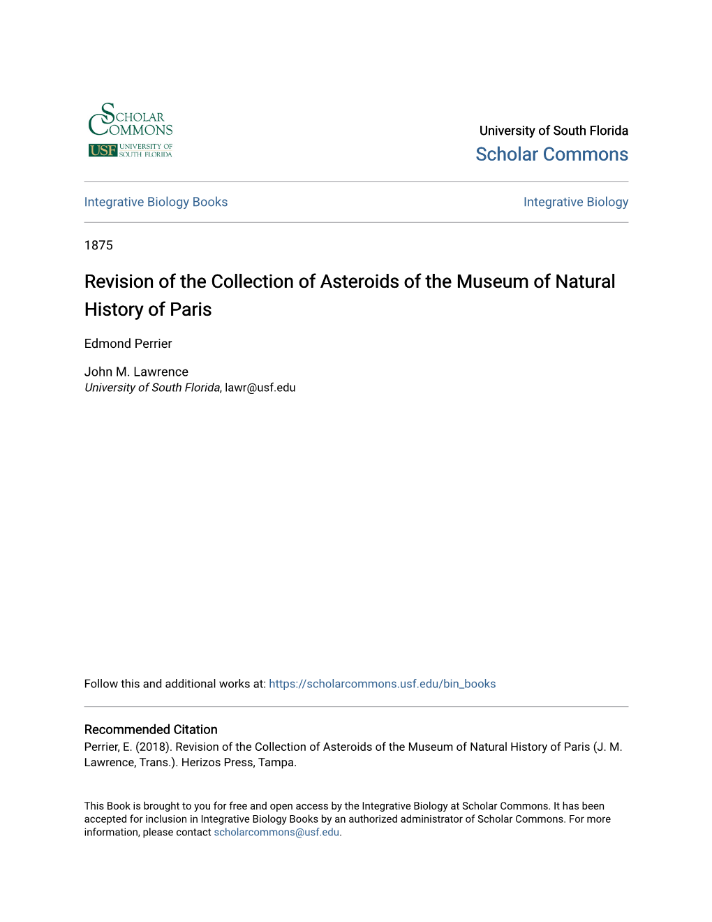 Revision of the Collection of Asteroids of the Museum of Natural History of Paris