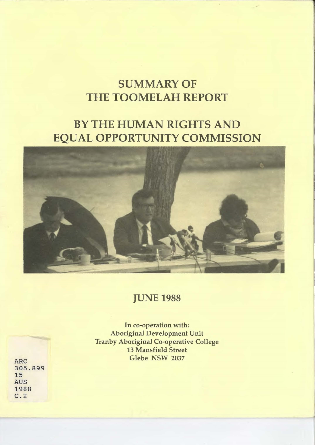 Summary of the Toomelah Report by the Human Rights