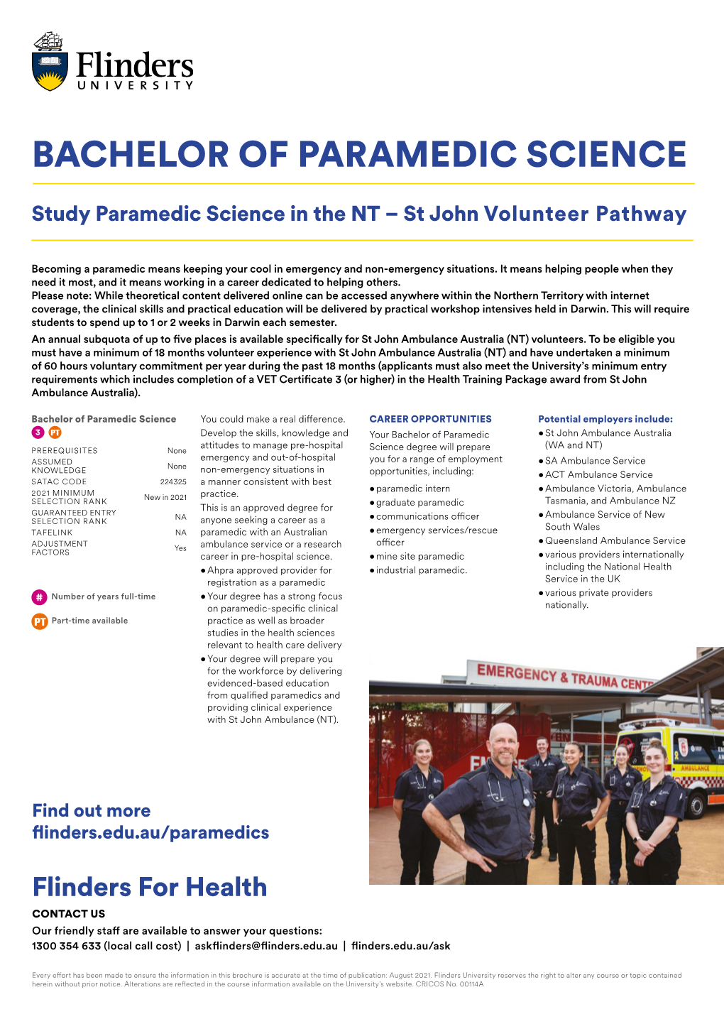 Bachelor of Paramedic Science