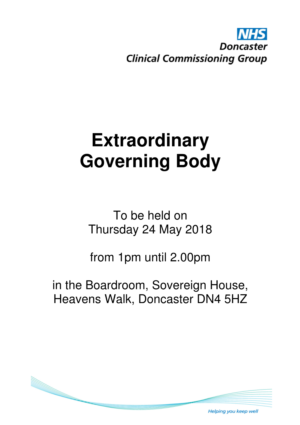 Extraordinary Governing Body