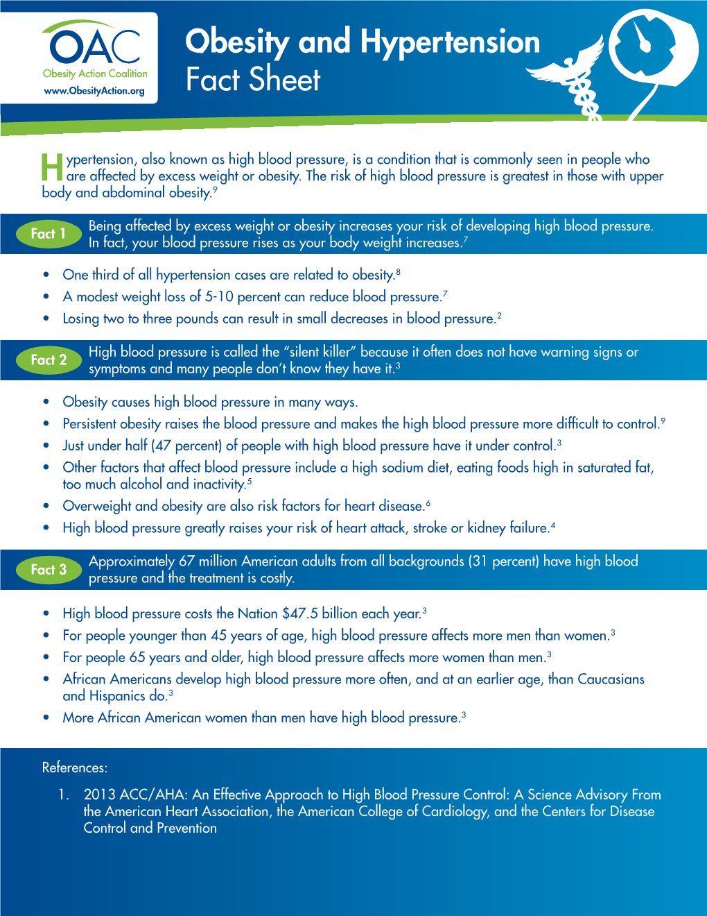 Obesity and Hypertension Fact Sheet