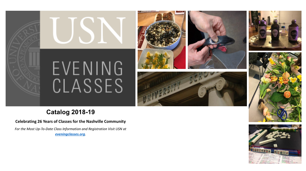 USN Evening Classes Catalog 2018-19