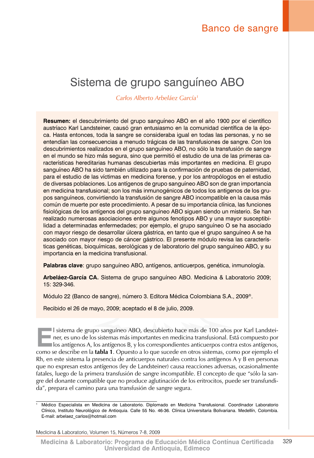 Sistema De Grupo Sanguíneo ABO