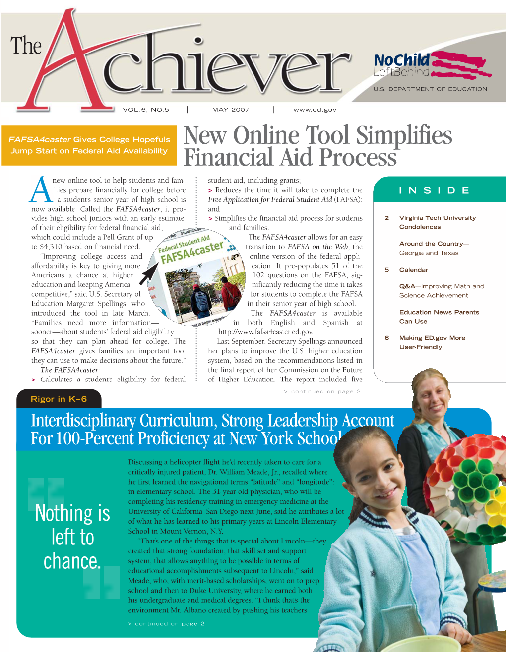 The Achiever, May, 2007 -- Vol. 6, No. 5 (PDF)