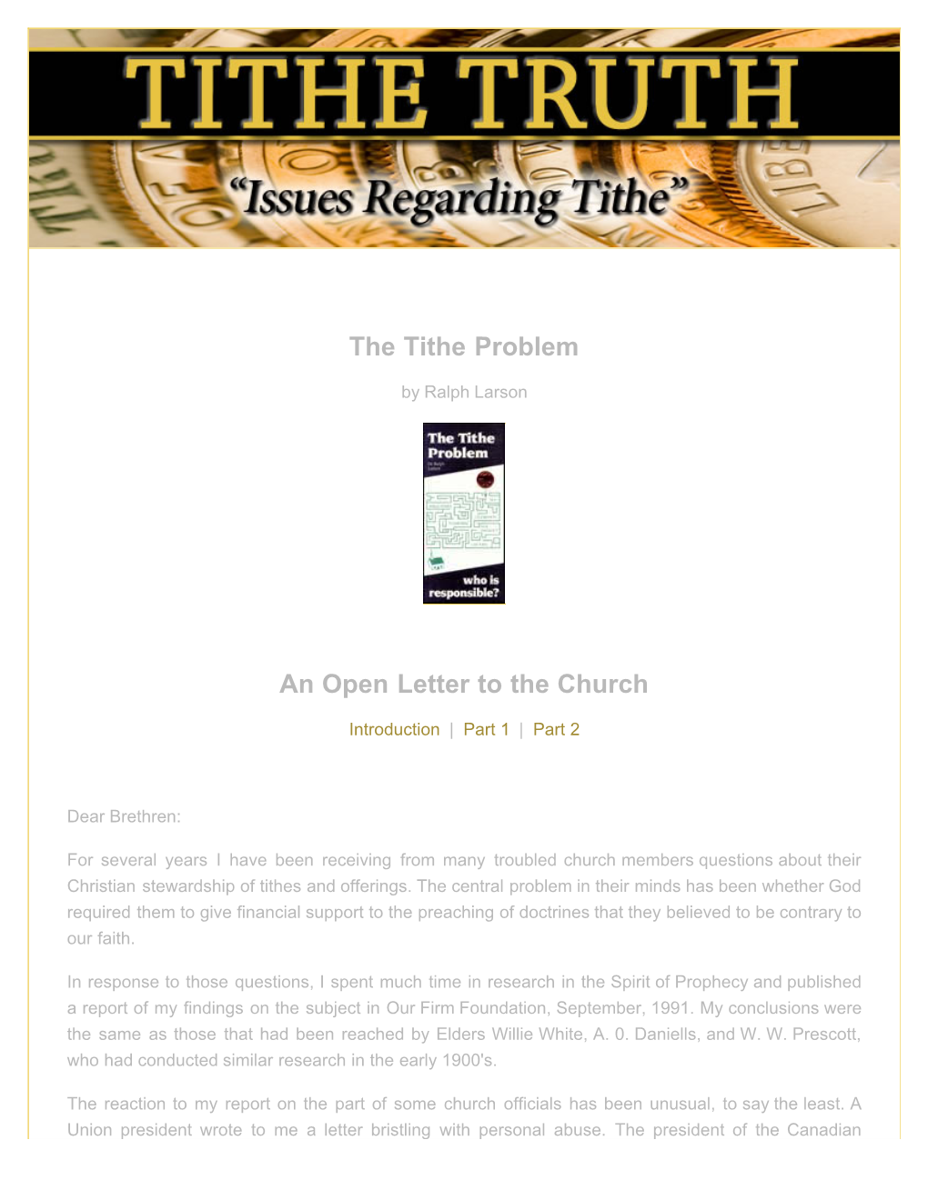 The Tithe Problem by Ralph Larson