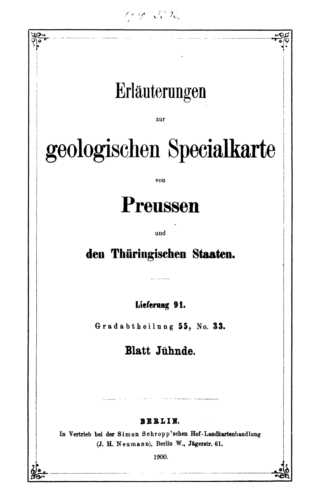 Geologischen Speeialkarte