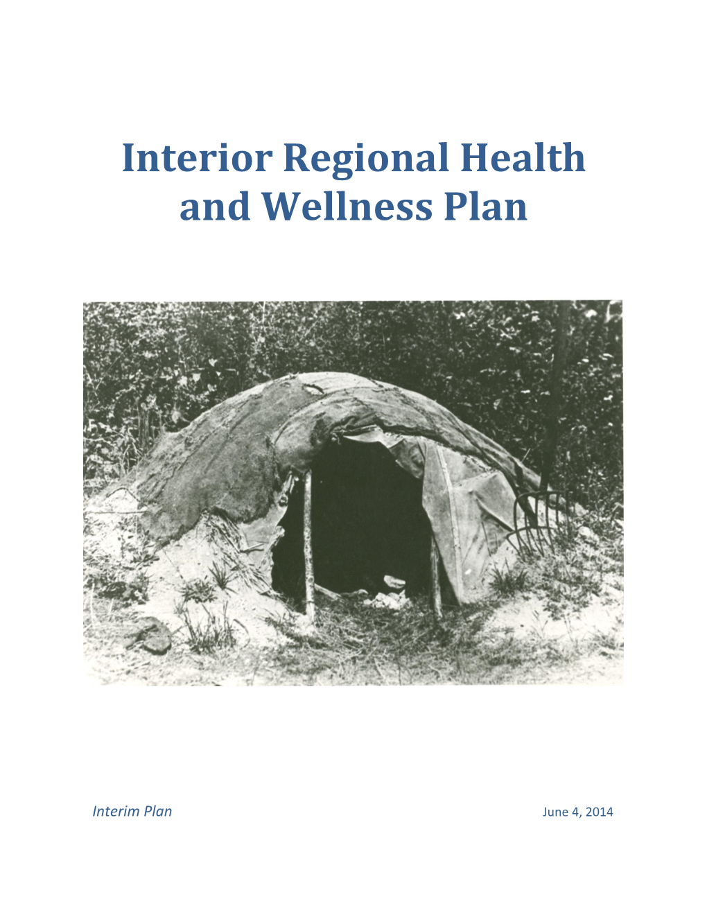 Interior Regional Health and Wellness Plan