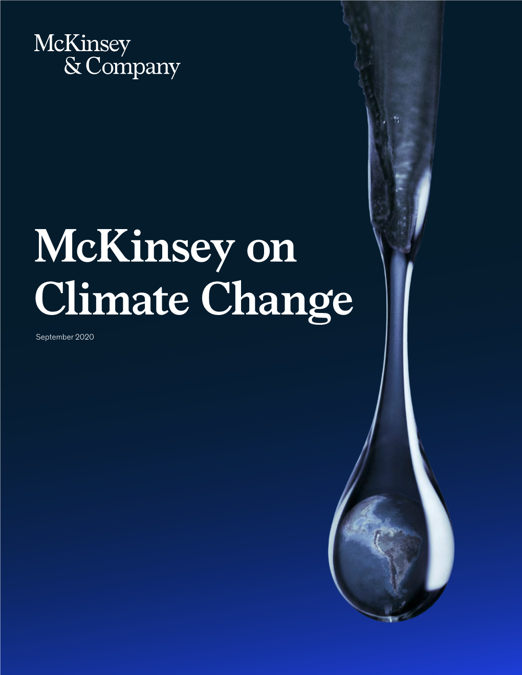 Mckinsey on Climate Change September 2020 Cover Image: © David Trood/Getty Images