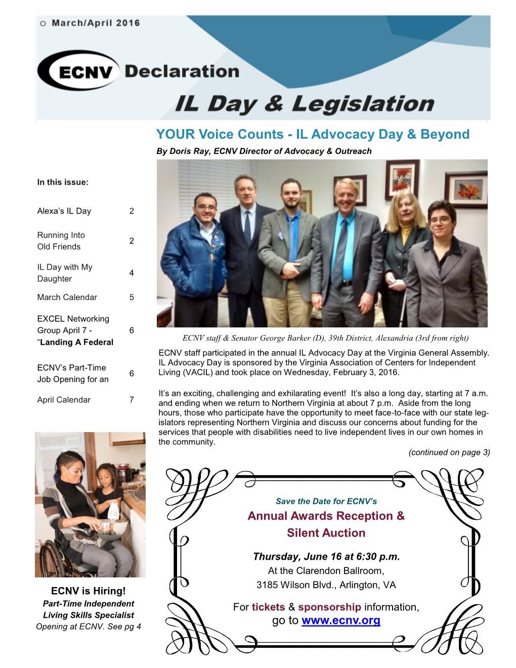 YOUR Voice Counts - IL Advocacy Day & Beyond by Doris Ray, ECNV Director of Advocacy & Outreach