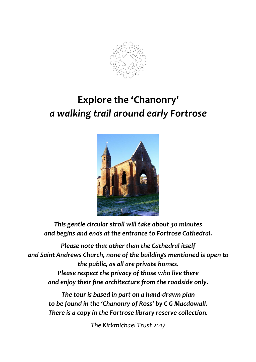 'Chanonry' a Walking Trail Around Early Fortrose