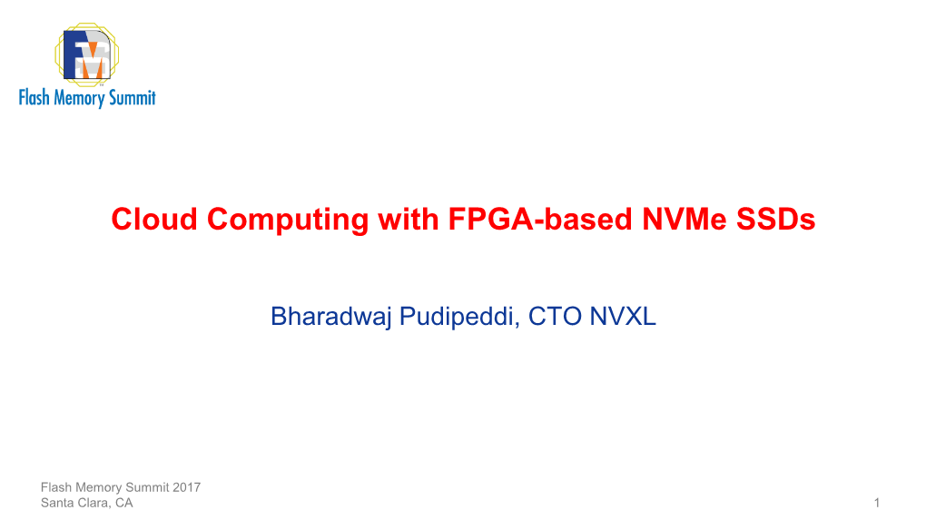 Cloud Computing with FPGA-Based Nvme Ssds