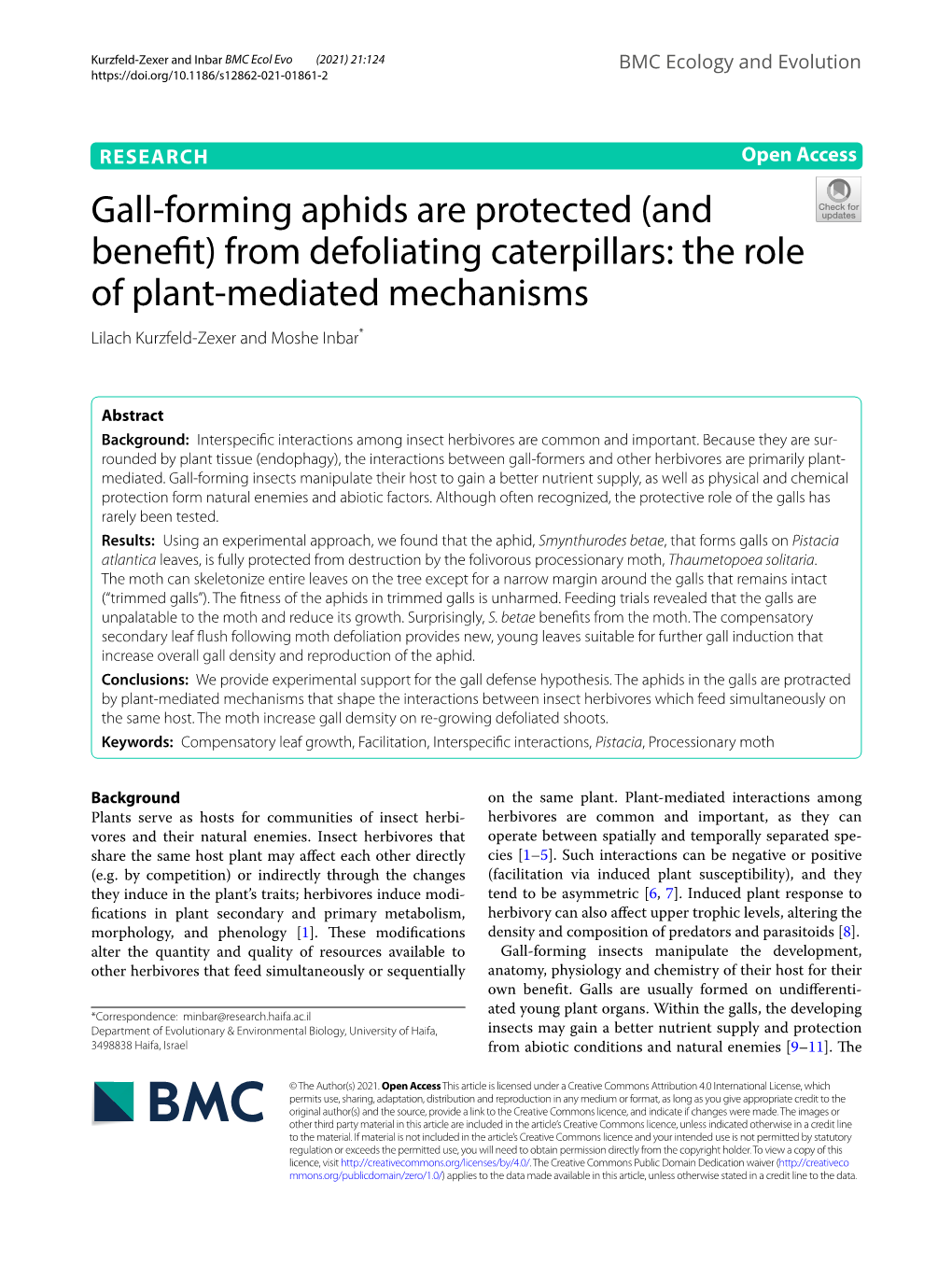 Gall-Forming Aphids Are Protected