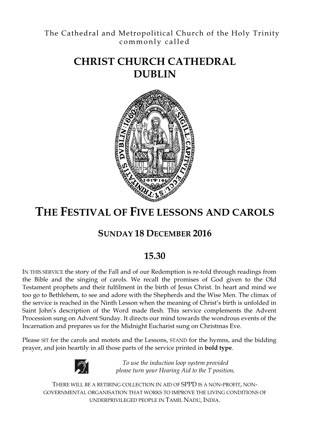 Christ Church Cathedral Dublin the Festival of Five Lessons and Carols