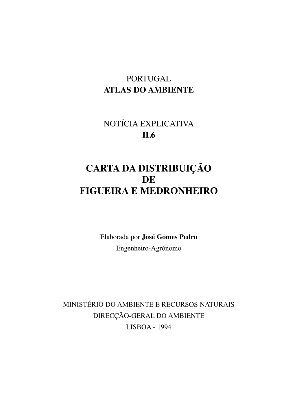 Carta Da Distribuição De Figueira E Medronheiro