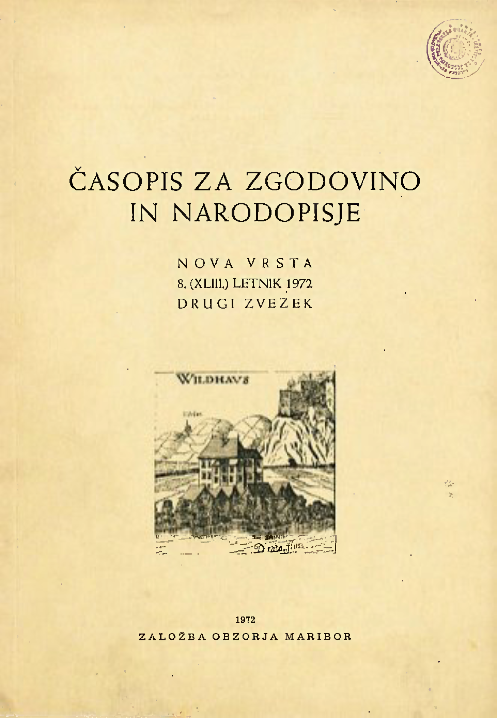 Časopis Za Zgodovino in Narodopisje