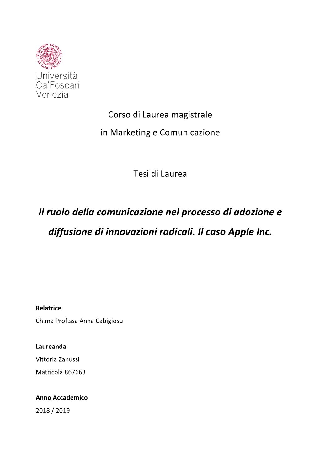 Il Ruolo Della Comunicazione Nel Processo Di Adozione E Diffusione Di Innovazioni Radicali