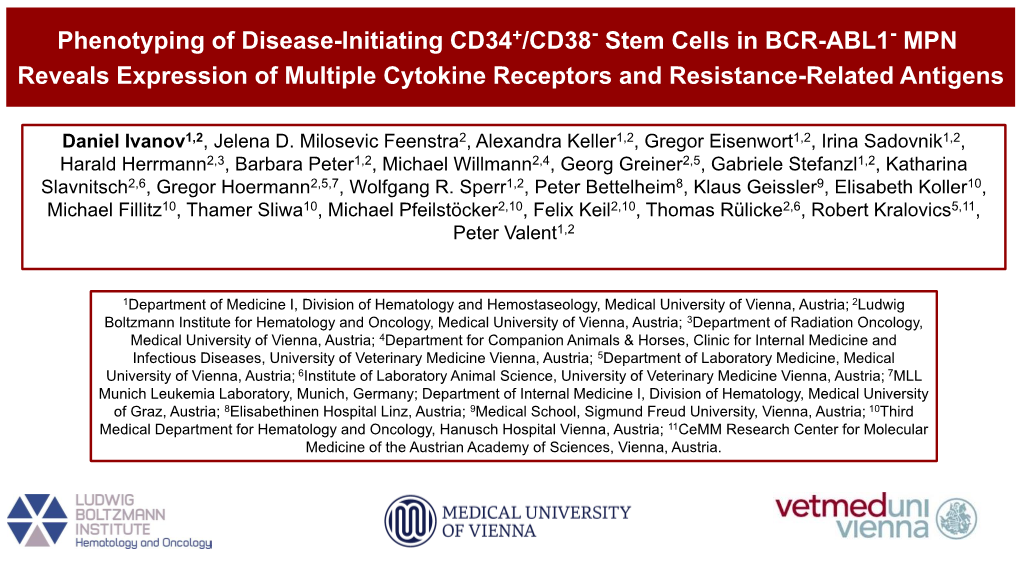 Phenotyping of Disease-Initiating CD34+/CD38 Stem Cells in BCR