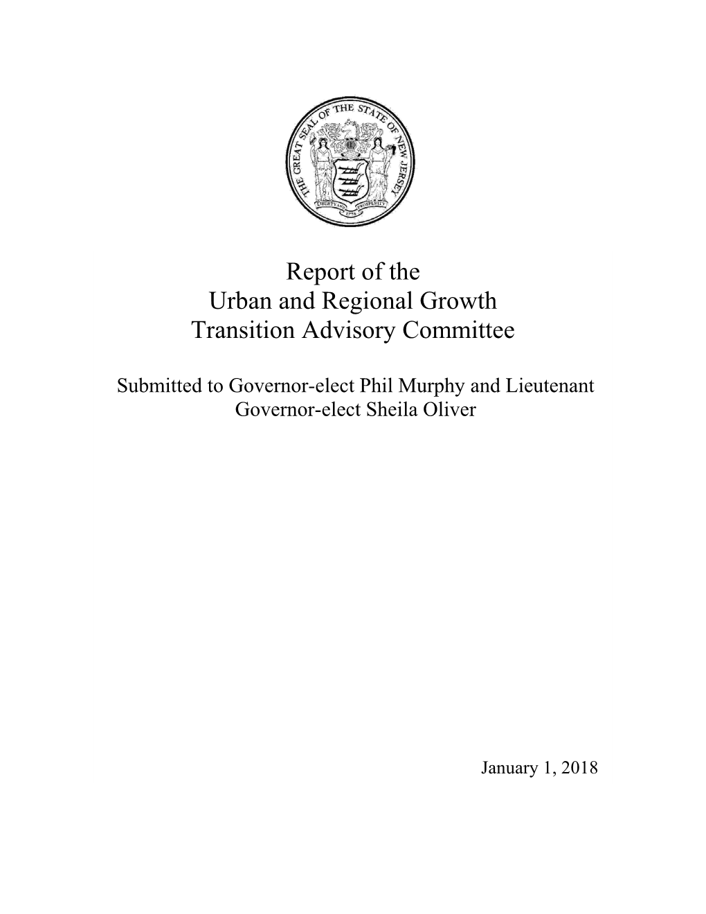 Report of the Urban and Regional Growth Transition Advisory Committee