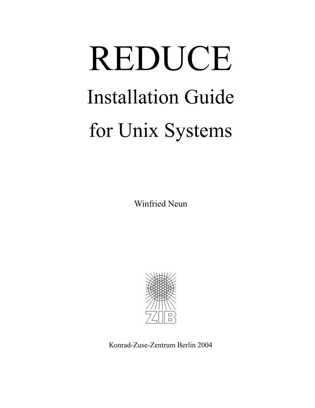 Installation Guide for Unix Systems