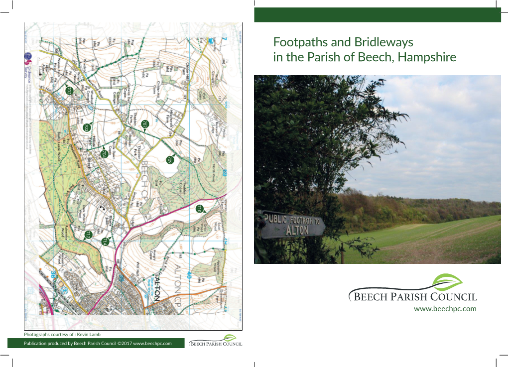 Footpaths and Bridleways in the Parish of Beech, Hampshire 702 707 703 704 709 710 712 714