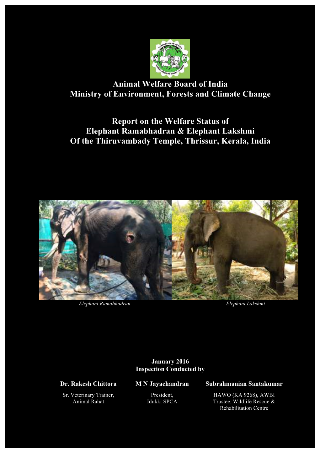 Animal Welfare Board of India Ministry of Environment, Forests and Climate Change