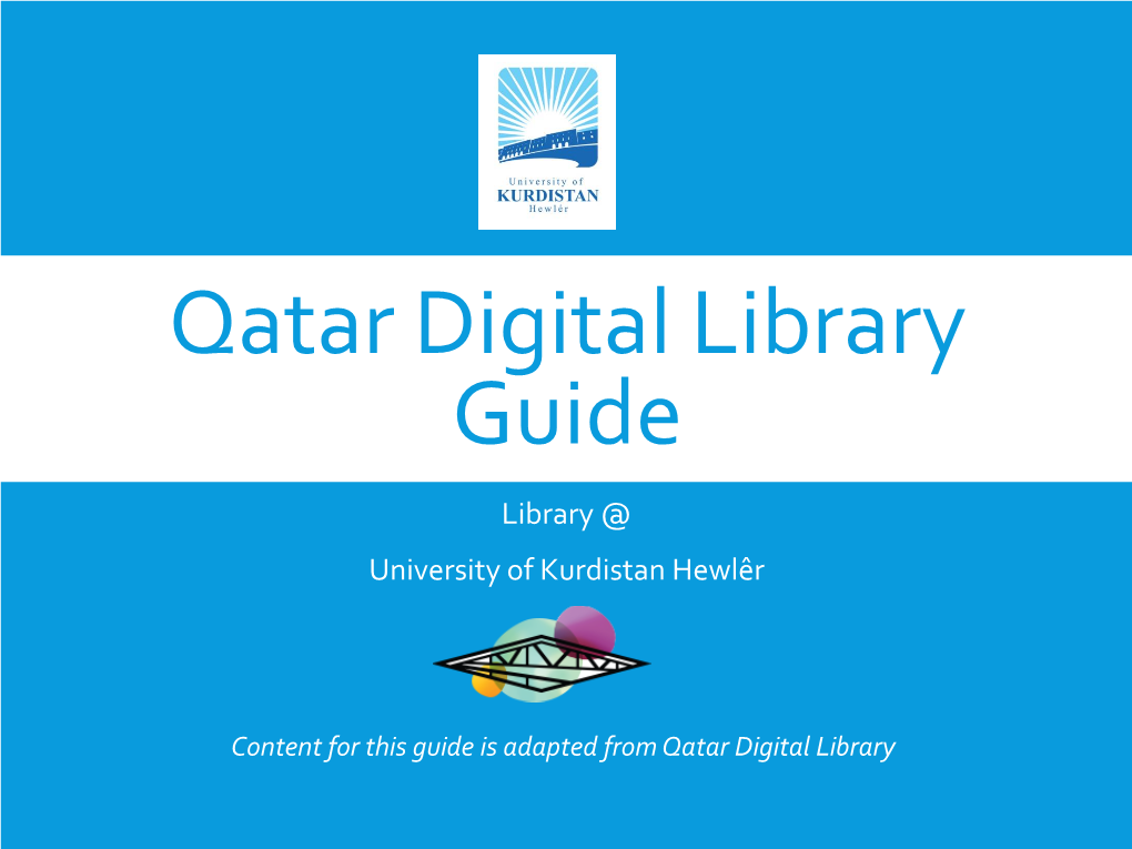 Qatar Digital Library Guide