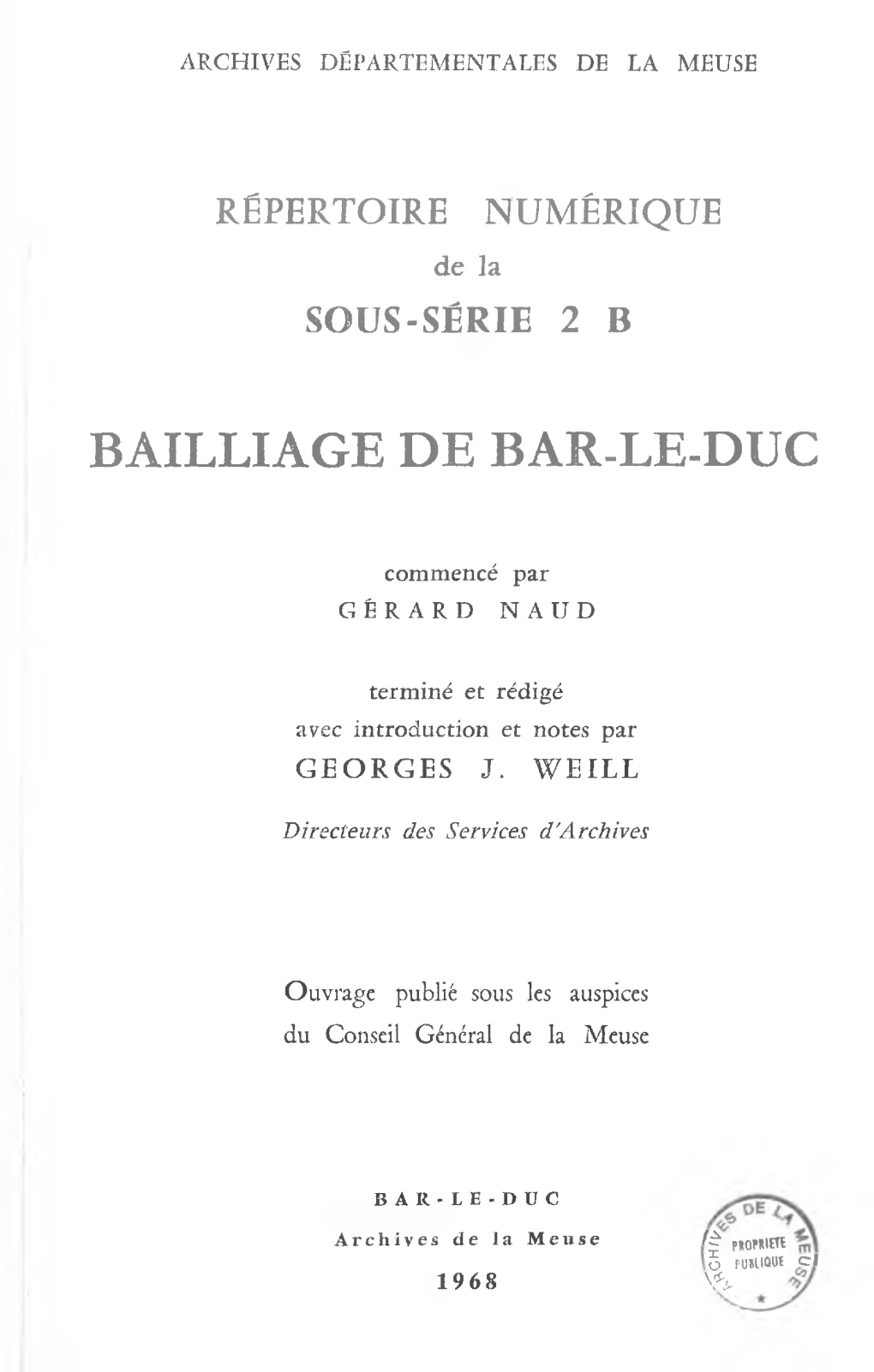 Bailliage De Bar-Le-Duc