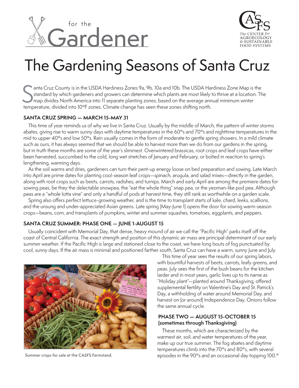 The Gardening Seasons of Santa Cruz