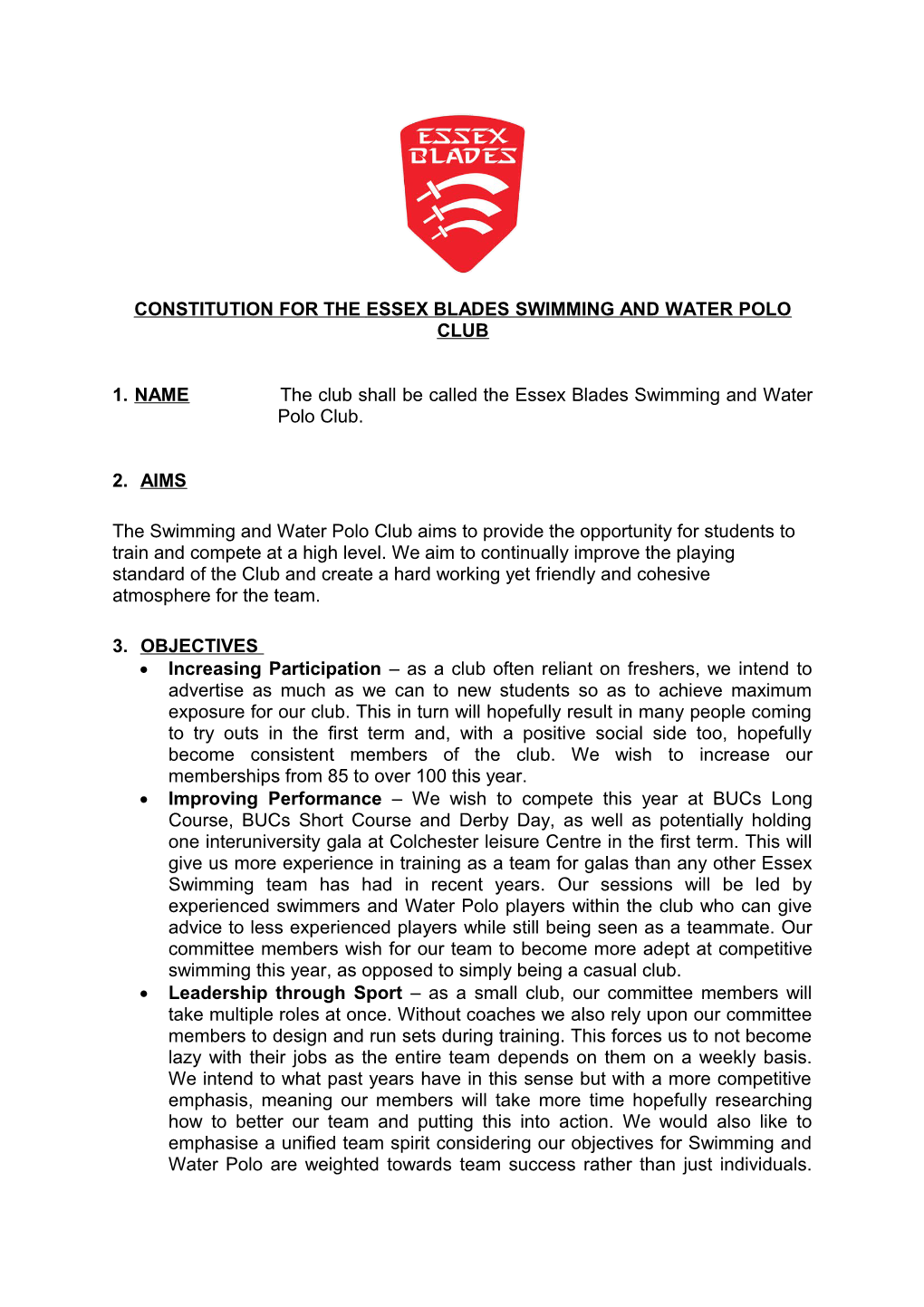 Model Constitution for Societies s1