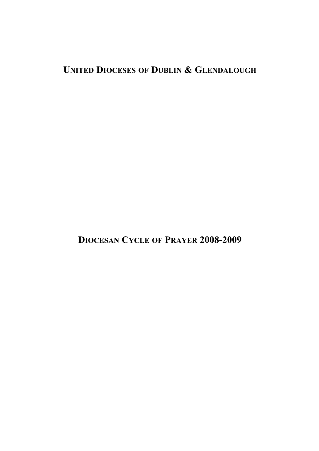 Diocesan Cycle of Prayer 2001-2002