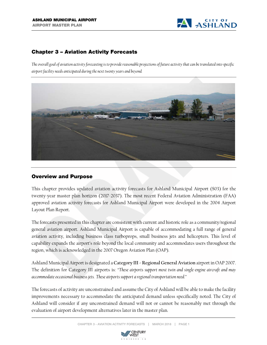 Aviation Activity Forecasts Overview and Purpose