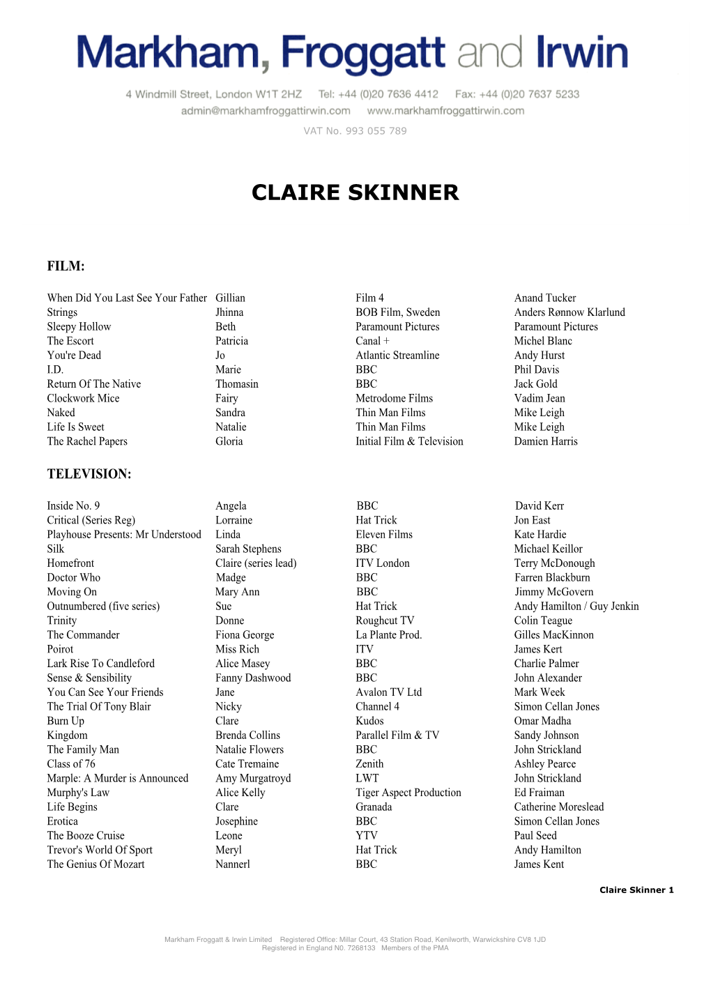 Claire Skinner