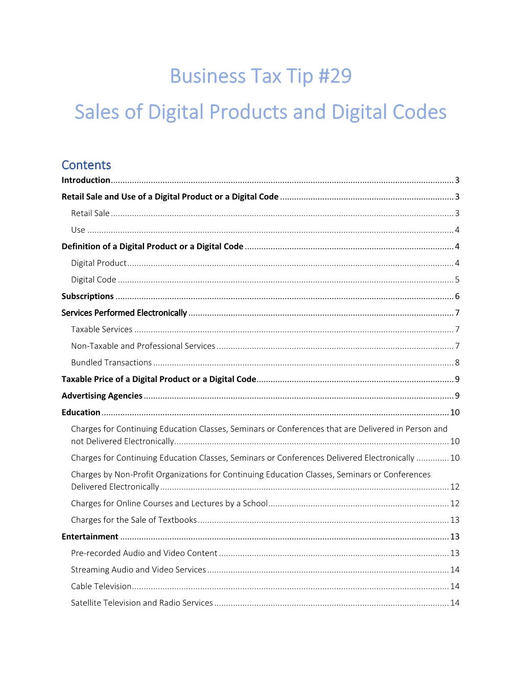 Business Tax Tip #29 Sales of Digital Products and Digital Codes