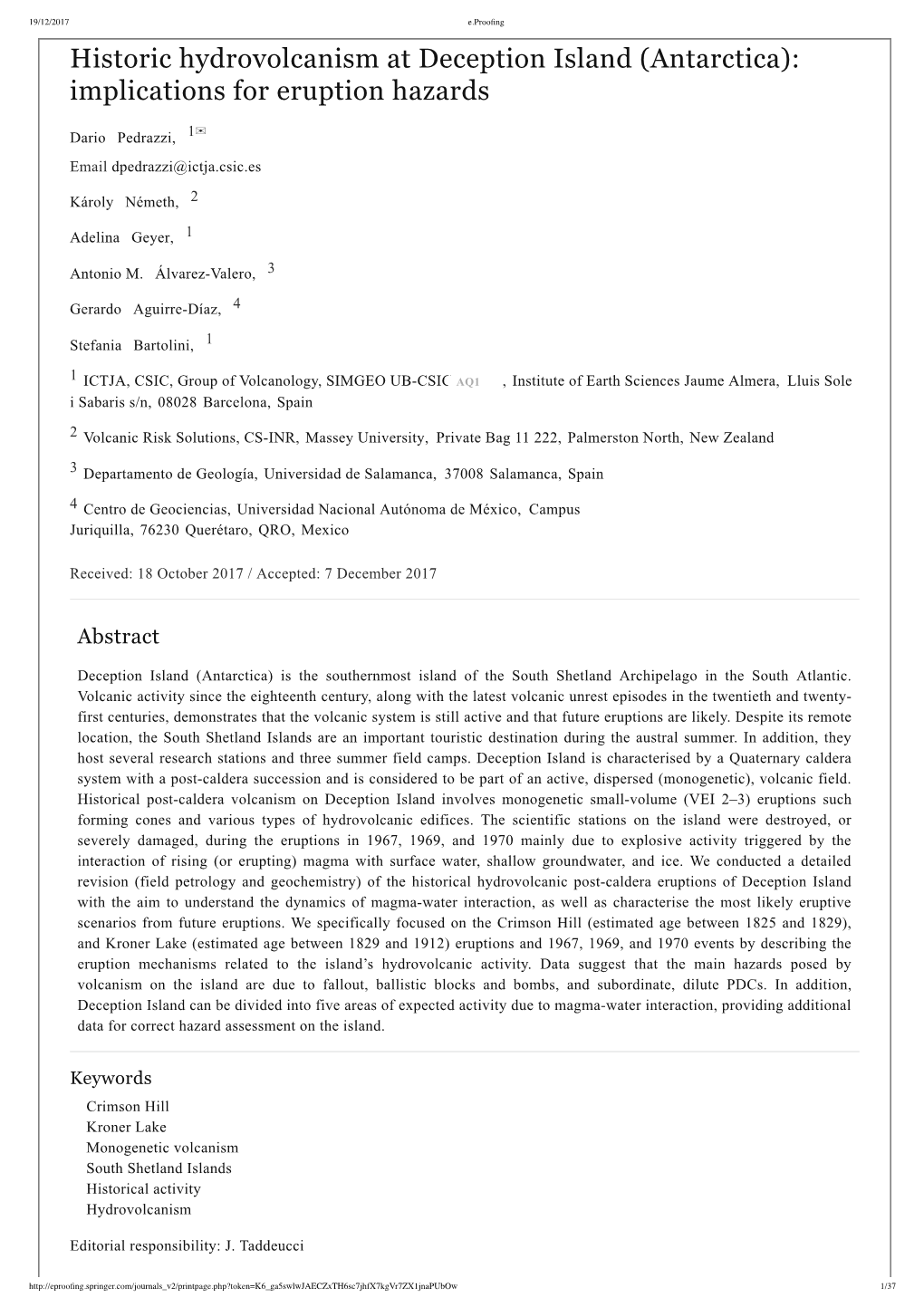 Historic Hydrovolcanism at Deception Island (Antarctica): Implications for Eruption Hazards