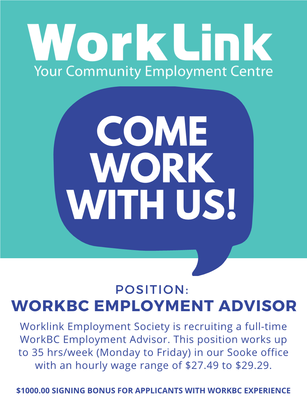 Workbc Employment Advisor Job Posting