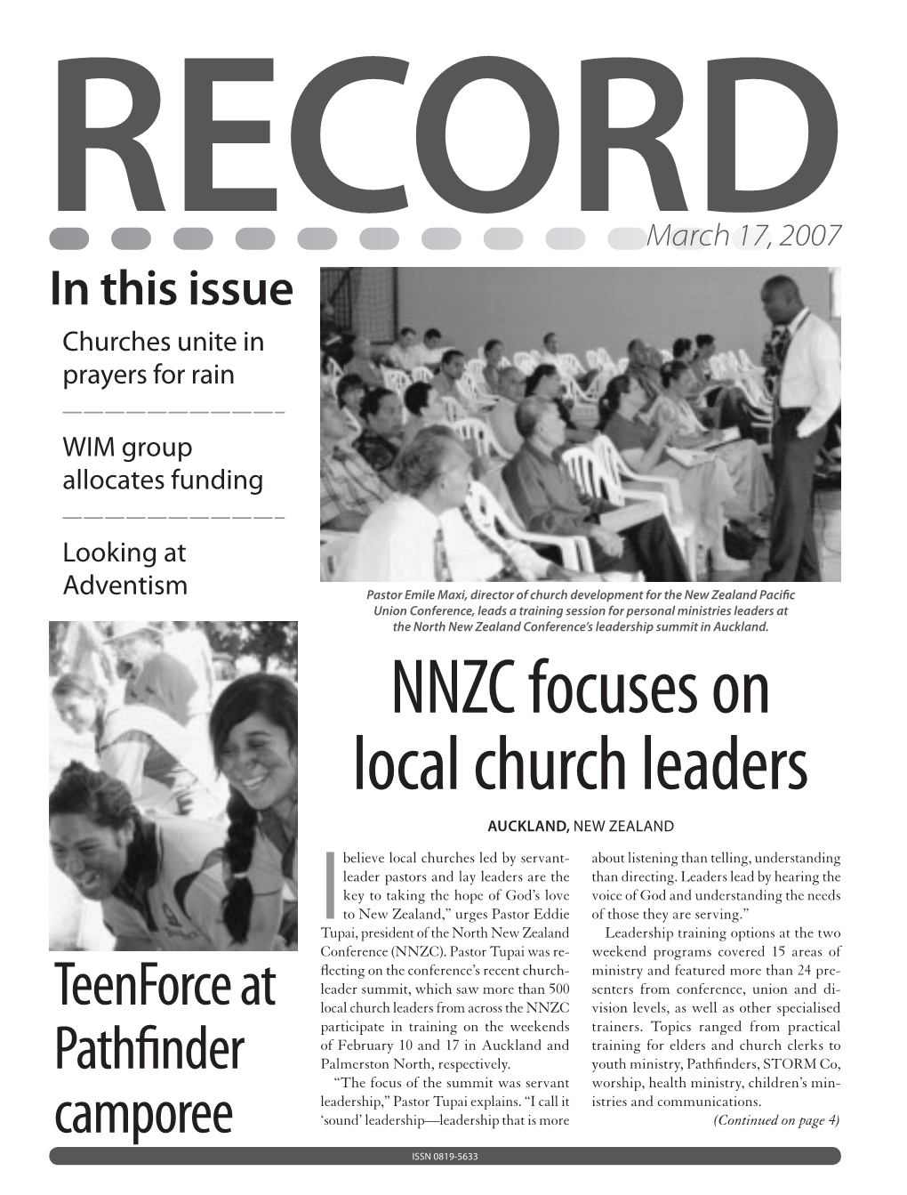 NNZC Focuses on Local Church Leaders AUCKLAND, NEW ZEALAND