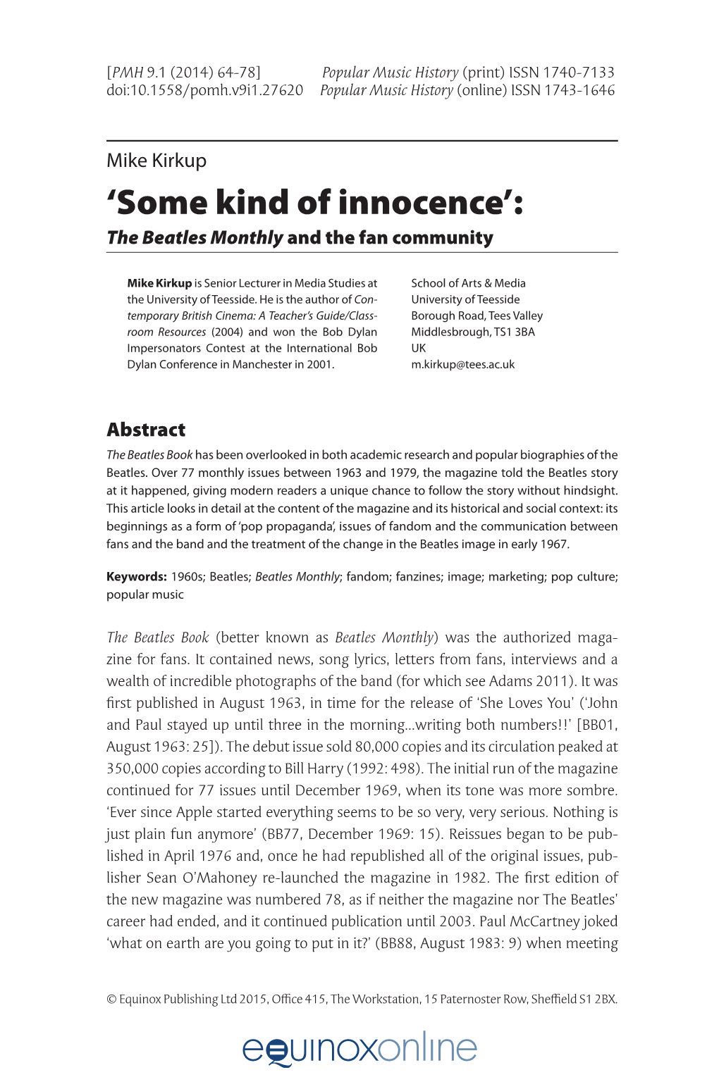 'Some Kind of Innocence'