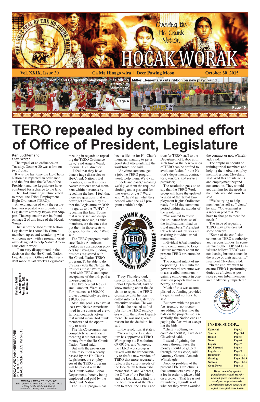 TERO Repealed by Combined Effort of Office of President, Legislature