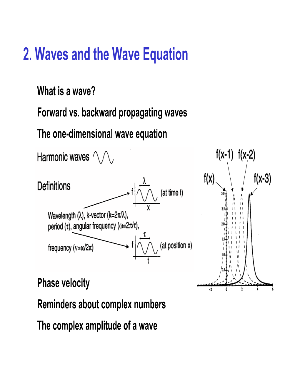 2. Waves and the Wave Equation