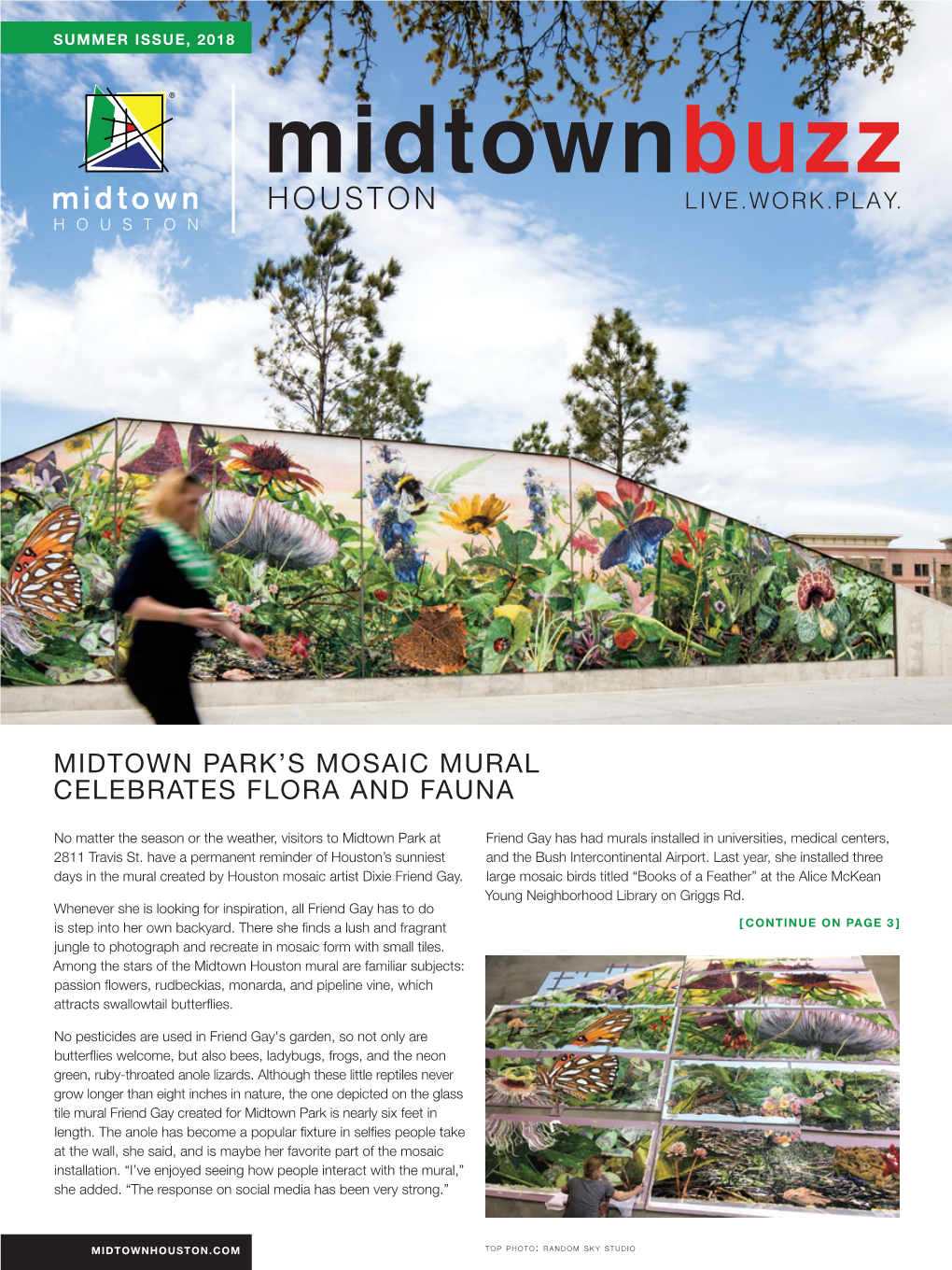 Midtown Park's Mosaic Mural Celebrates Flora and Fauna